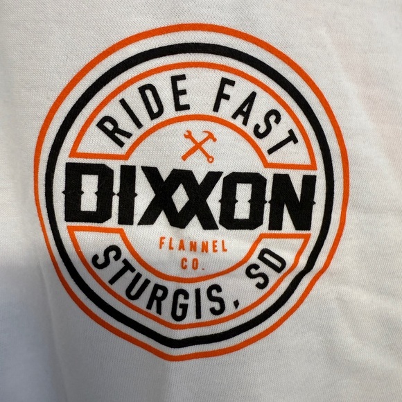 Dixxon Flannel STURGIS RIDE FAST CORPO T-SHIRT. Men’s White Tee- New 2XL - Picture 3 of 4